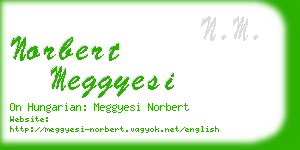 norbert meggyesi business card